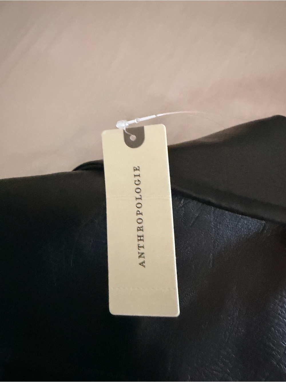 Anthropologie Black Leather-Style Women's Jacket
